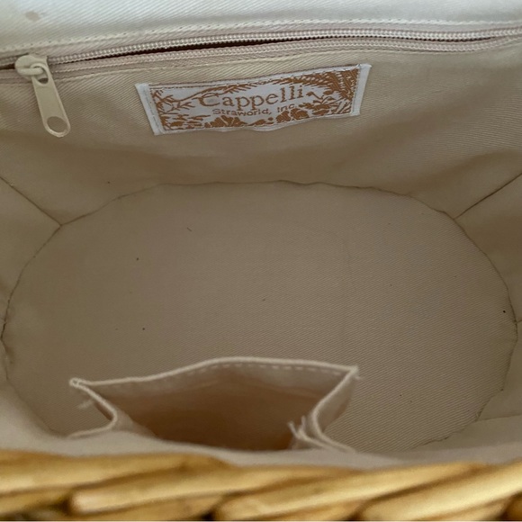 Vintage MCM Cappelli Straworld Wicker Purse w/ Owls on Wood Lid - Picture 13 of 15